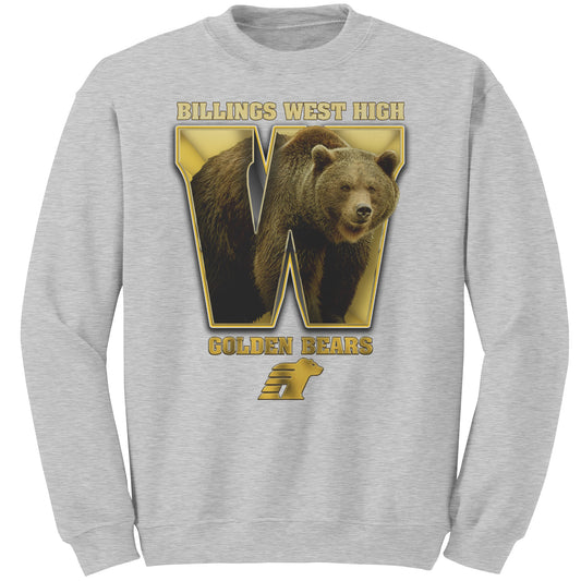 BWHS Crewneck Sweatshirt - Golden Bears Inside