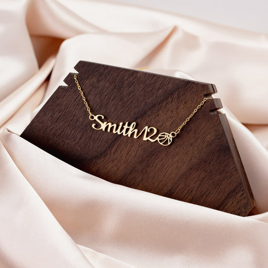 BWHS Personalized Sports Mom Necklace - Golden Bears