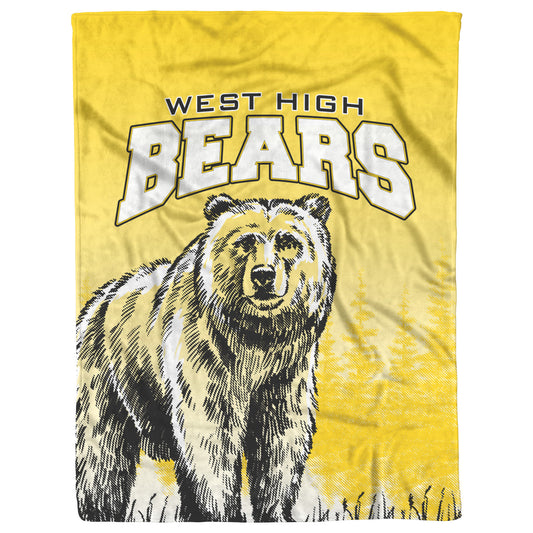 BWHS Sherpa Fleece Blanket - Golden Bears
