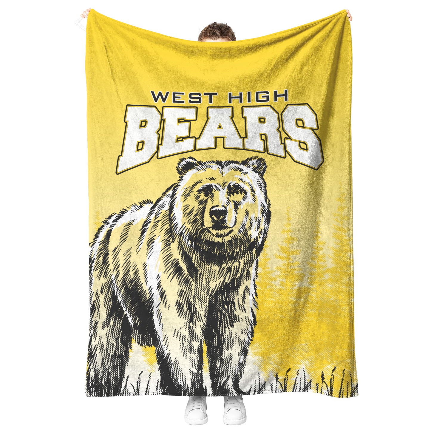 BWHS Sherpa Fleece Blanket - Golden Bears