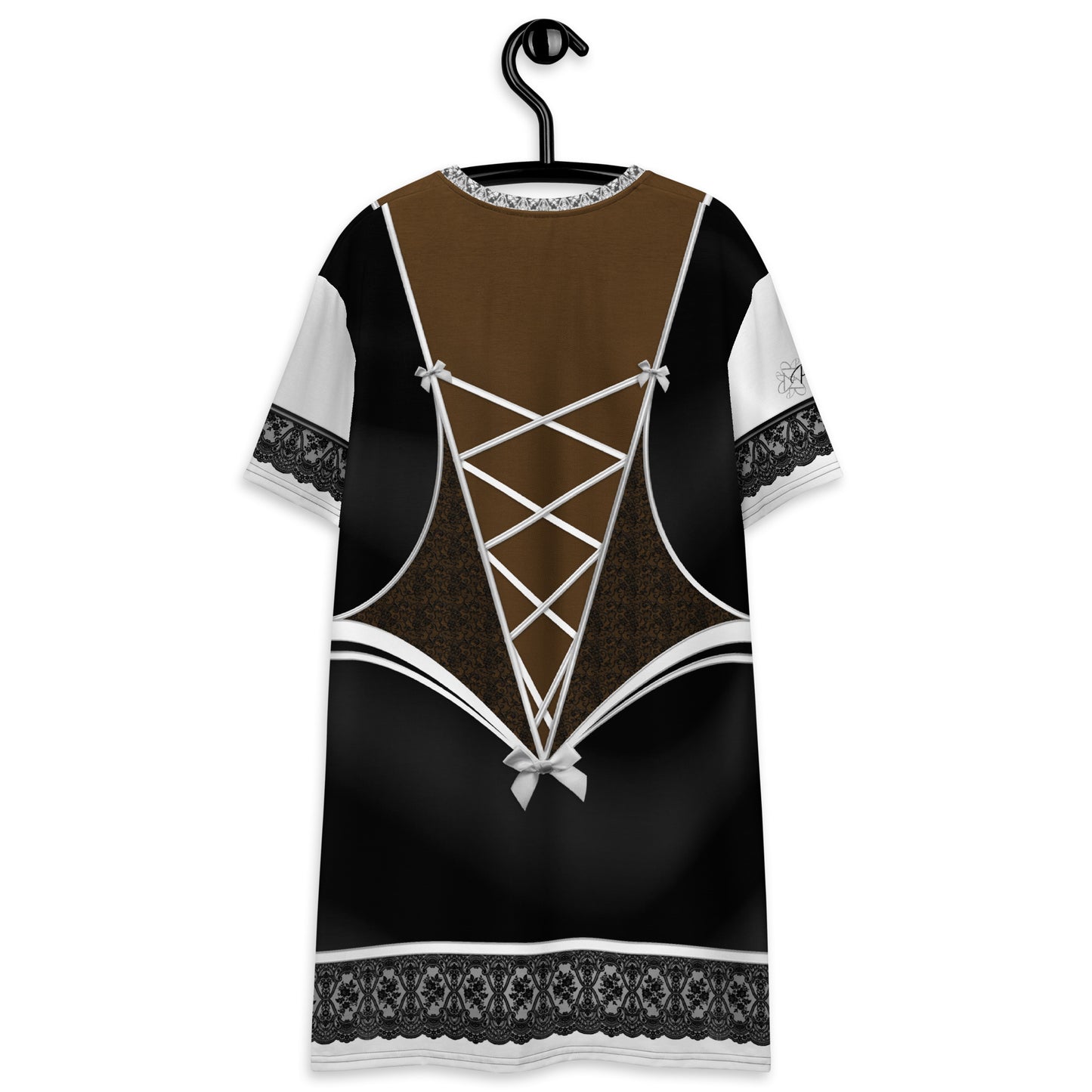 Pajamgeries T-shirt Dress - French Maid - Ebony