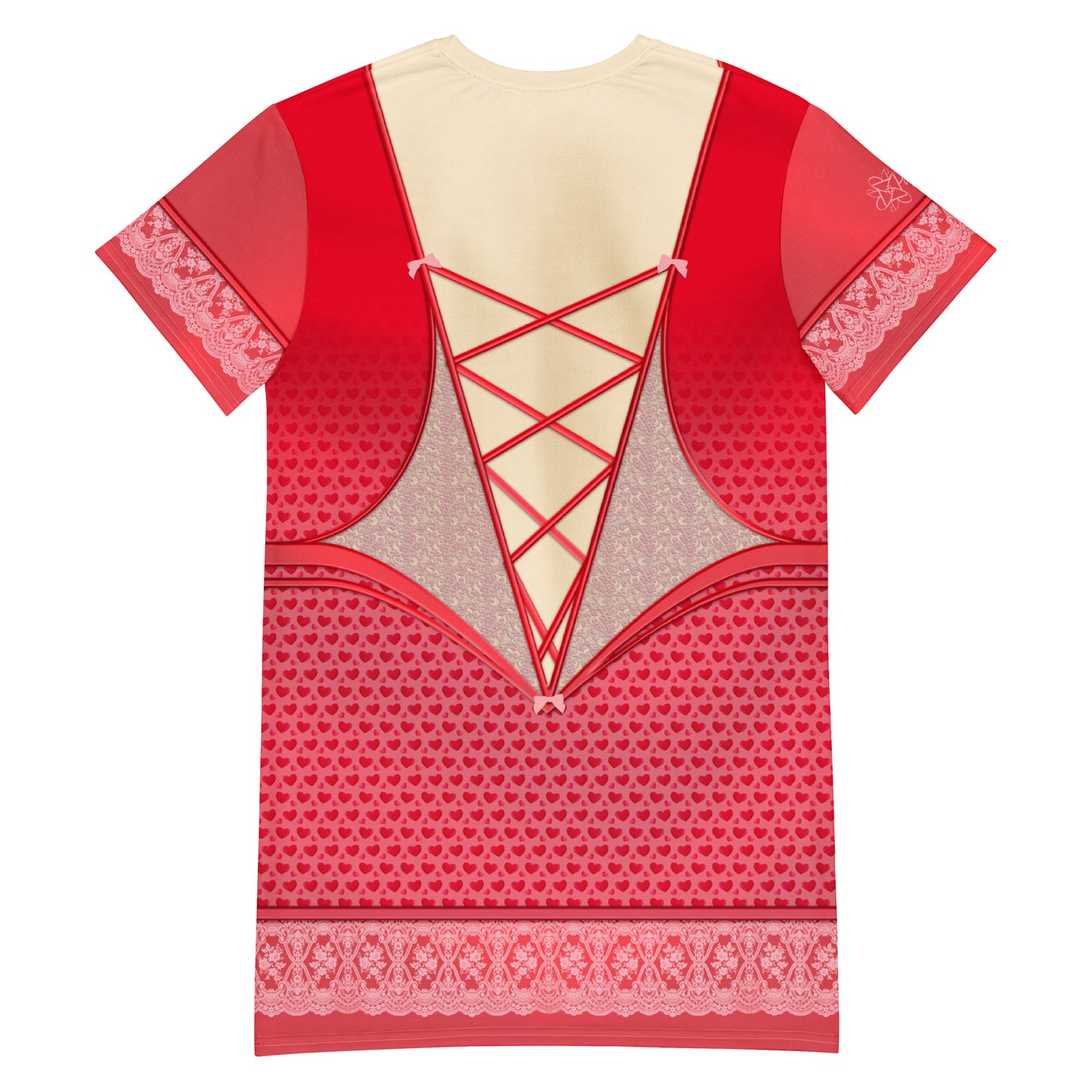 Pajamgeries T-shirt Dress - Valentine's Hearts - Hanami
