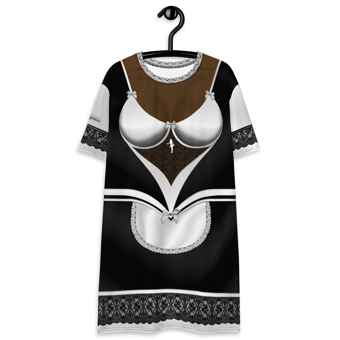 Pajamgeries T-shirt Dress - French Maid - Ebony