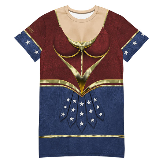 Pajamgeries T-shirt Dress - Super Woman - Ivory