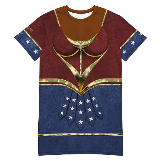 Pajamgeries T-shirt Dress - Super Woman - Canela