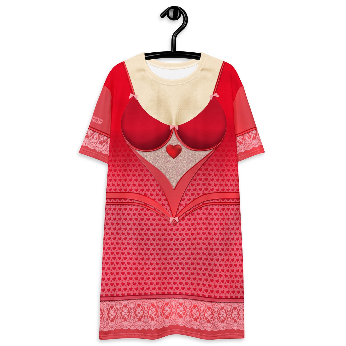 Pajamgeries T-shirt Dress - Valentine's Hearts - Hanami