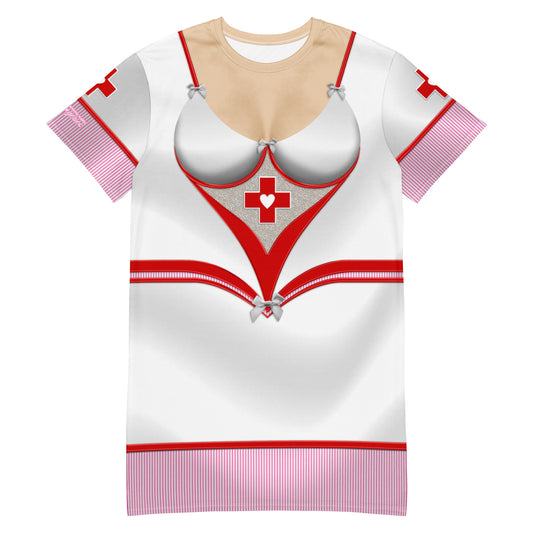 Pajamgeries T-shirt Dress - Night Nurse - Ivory