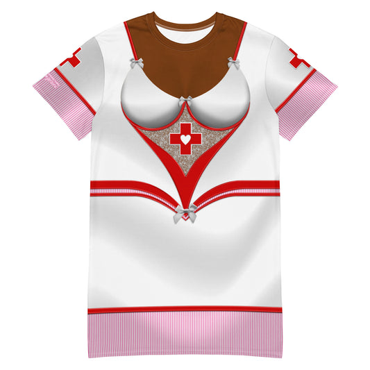 Pajamgeries T-shirt Dress - Night Nurse - Canela