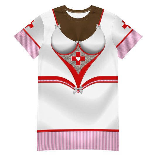 Pajamgeries T-shirt Dress - Night Nurse - Ebony
