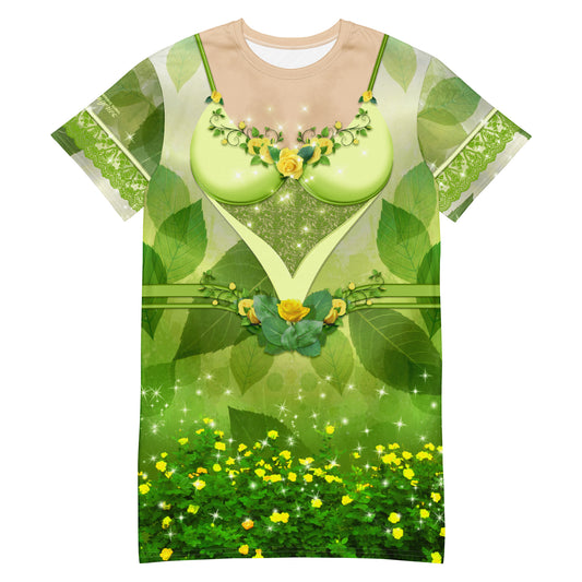 Pajamgeries T-shirt Dress - Garden Pixie - Ivory