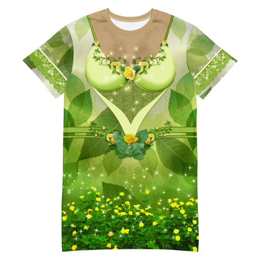 Pajamgeries T-shirt Dress - Garden Pixie - Mediterranean