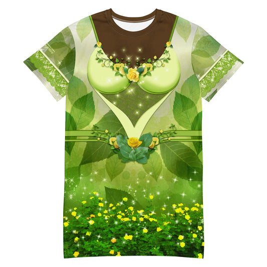 Pajamgeries T-shirt Dress - Garden Pixie - Ebony