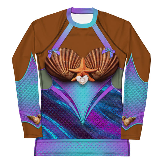 Pajamgeries Women's Rash Guard - Mermaid - Canela