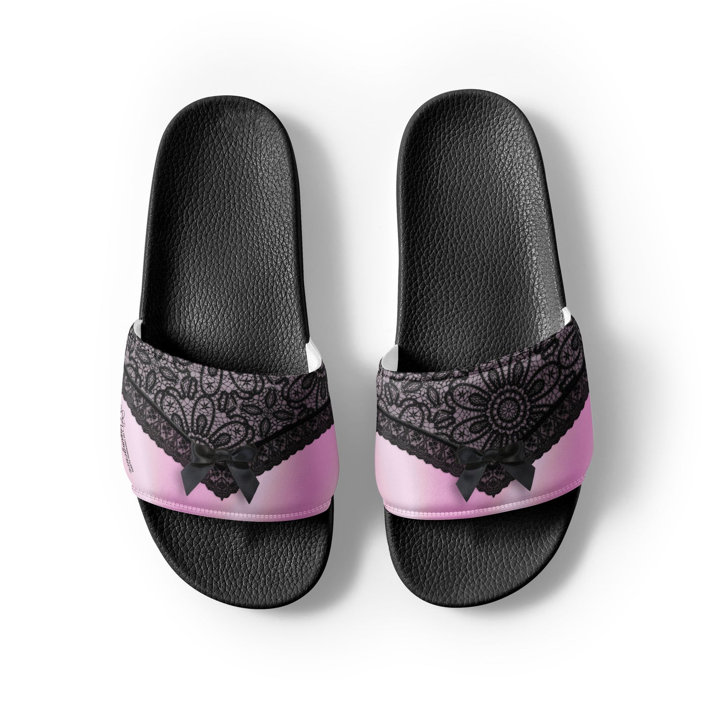 Pajamgeries Women's Slides - Pink and Black