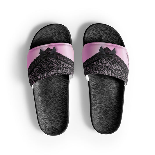 Pajamgeries Women's Slides - Pink and Black